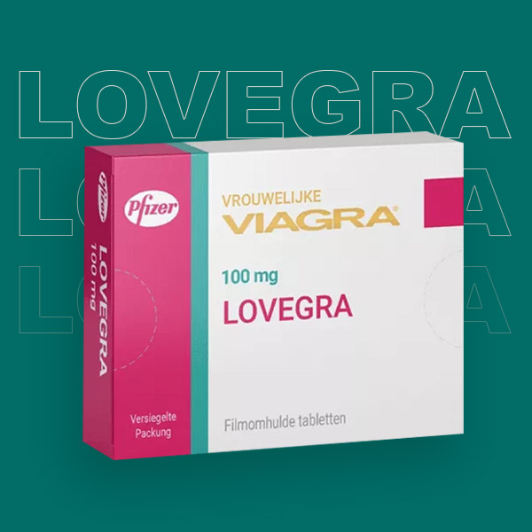 Packung mit Tabletten Lovegra (Viagra für Frauen) 100 mg